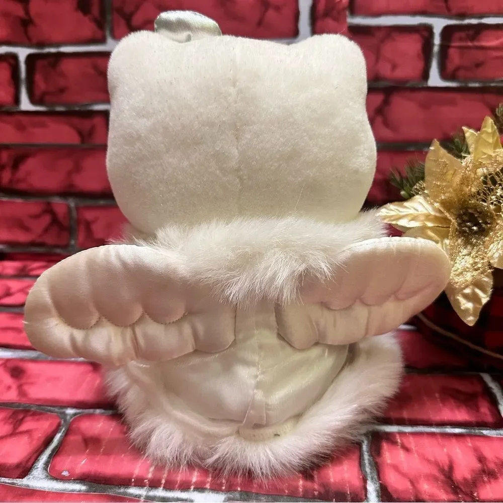 VTG RARE Hello Kitty 1999 Snow Angel W/Sparkle fur plush doll